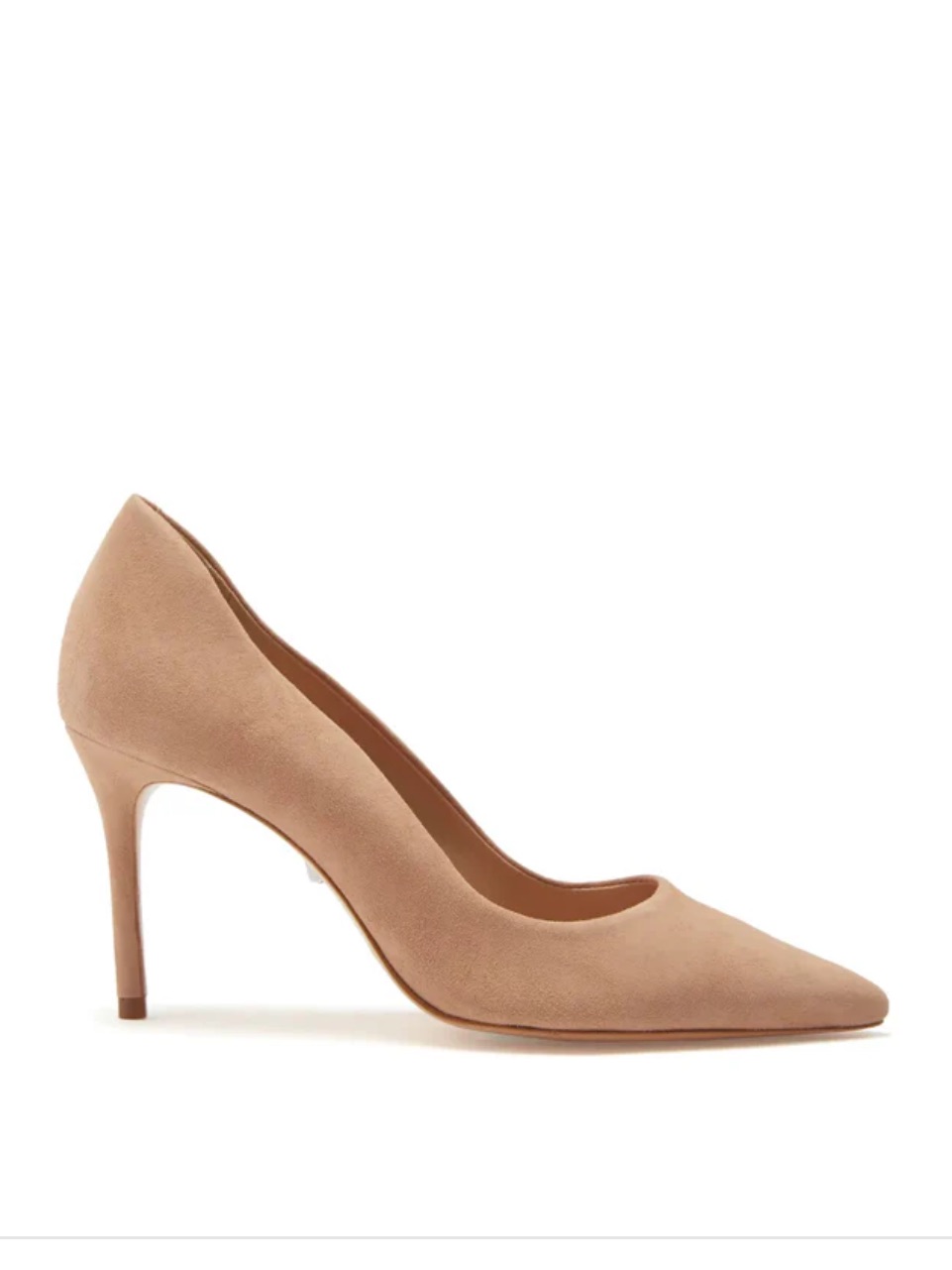 Brand New Schutz Analira Classic Pointed Toe Nude Suede Pumps